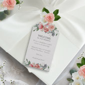 Elizabeth Pink Floral Hotel Gäste Hochzeiten Willk Geschenkanhänger