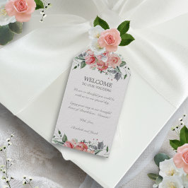 Elizabeth Pink Floral Hotel Gäste Hochzeiten Willk Geschenkanhänger