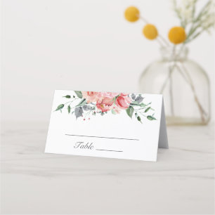 Elizabeth Pink Floral Wedding Platzkarte
