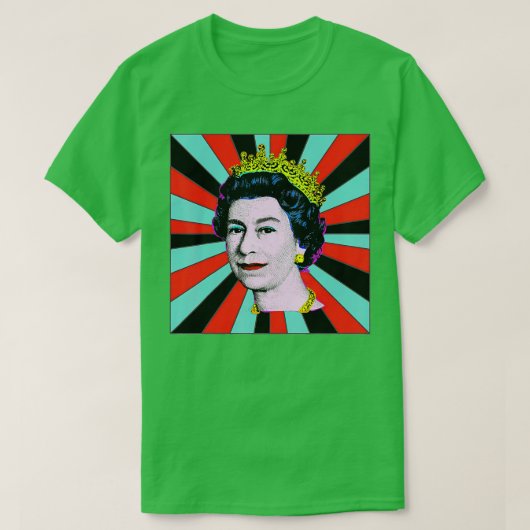 Elizabeth Queen of England Retro Sun Queen T-Shirt (Design vorne)