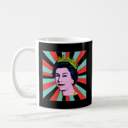 Elizabeth Queen of England Sun Queen Kaffeetasse (Links)