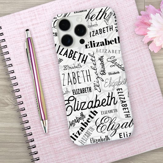 Elizabeth Schwarz-weiß Case-Mate iPhone Hülle