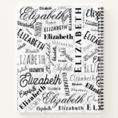 Elizabeth Schwarz-weiß Notizblock (Rückseite)