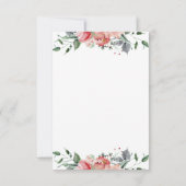 Elizabeth Simple Elegant Pink Blume Hochzeit RSVP Karte (Rückseite)