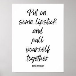 Elizabeth Taylor Motivierend Zitate Poster