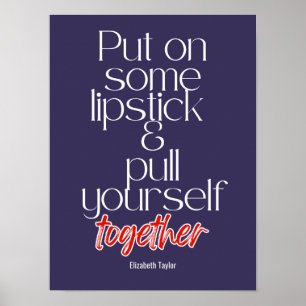 Elizabeth Taylor Motivierend Zitate Poster