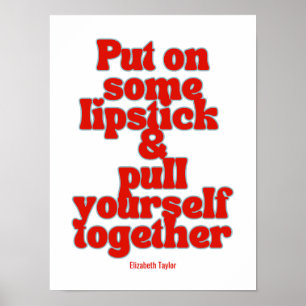 Elizabeth Taylor Motivierend Zitate Poster