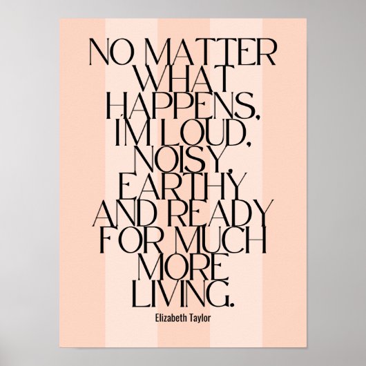 Elizabeth Taylor Motivierend Zitate Poster (Vorne)