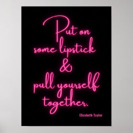 Elizabeth Taylor Motivierend Zitate Poster