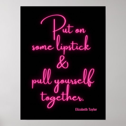 Elizabeth Taylor Motivierend Zitate Poster (Vorne)