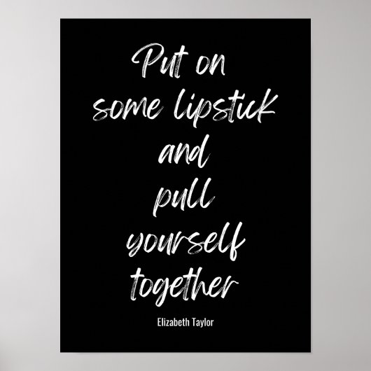 Elizabeth Taylor Motivierend Zitate Poster (Vorne)