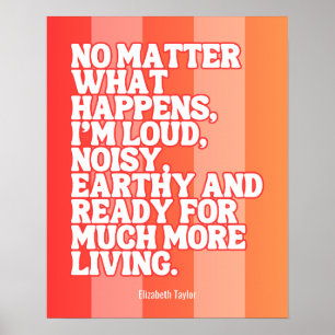 Elizabeth Taylor Motivierend Zitate Poster