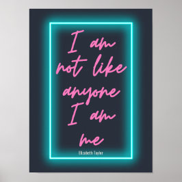 Elizabeth Taylor Self Love Inspirational Quote Poster