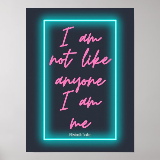 Elizabeth Taylor Self Love Inspirational Quote Poster (Vorne)