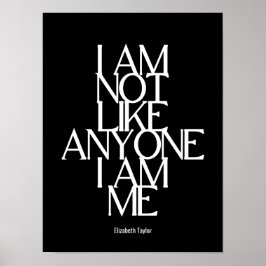 Elizabeth Taylor Self Love Inspirational Quote Poster