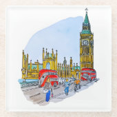 Elizabeth Tower, aka Big Ben Glasuntersetzer (Vorderseite)