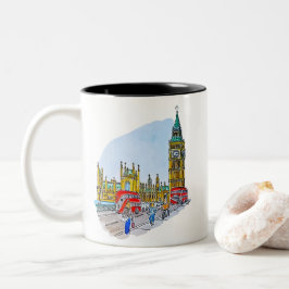 Elizabeth Tower, alias Big Ben Zweifarbige Tasse