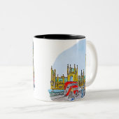 Elizabeth Tower, alias Big Ben Zweifarbige Tasse (VorderseiteRechts)