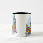 Elizabeth Tower, alias Big Ben Zweifarbige Tasse (Mittel)