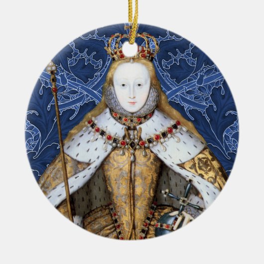 Elizabeth Tudor, Königin von England Keramik Ornament (Vorne)