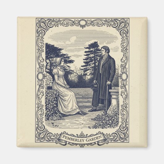 Elizabeth und Darcy in Pemberley Magnet (Vorne)