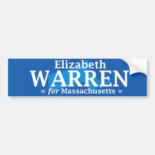Elizabeth Waren für Massachusetts-Autoaufkleber Autoaufkleber