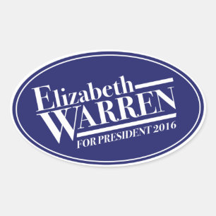 Elizabeth Waren für Ovalaufkleber Präsidenten 20 Ovaler Aufkleber