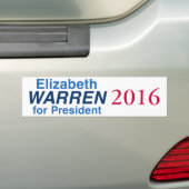 Elizabeth Waren für Präsidenten 2016 Autoaufkleber (Auf Auto)