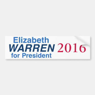 Elizabeth Waren für Präsidenten 2016 Autoaufkleber