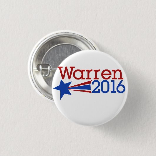 Elizabeth Warren 2016 Button (Vorne & Hinten)