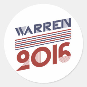 ELIZABETH WARREN 2016 VINTAG -.png Runder Aufkleber