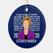 Elizabeth Warren 2020 Plattform Demokratische Deba Keramik Ornament (Links)
