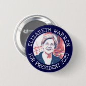 ELIZABETH WARREN 2020 Präsidentschaftswahl Button (Vorne & Hinten)