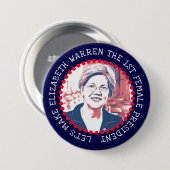ELIZABETH WARREN 2020 Präsidentschaftswahl Button (Vorne & Hinten)