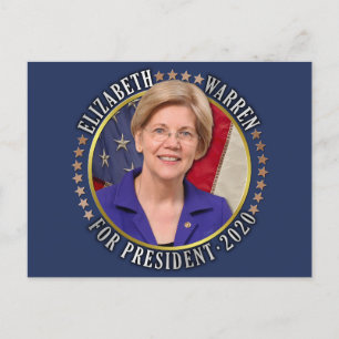 Elizabeth Warren für das demokratische Foto 2020 Postkarte