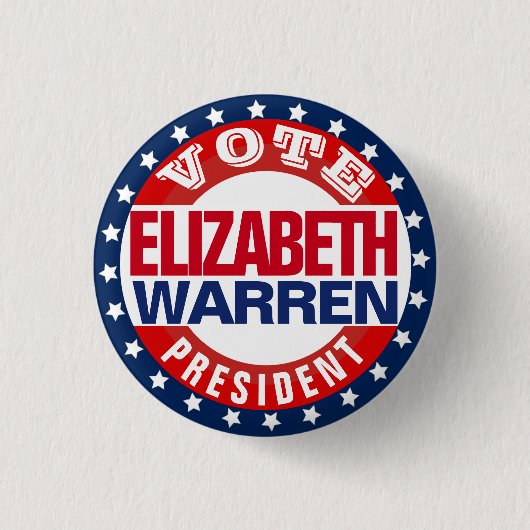 Elizabeth Warren für den Präsidenten Button (Vorderseite)