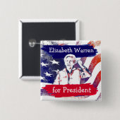 Elizabeth Warren für die Präsidentschaftswahl 2020 Button (Vorne & Hinten)