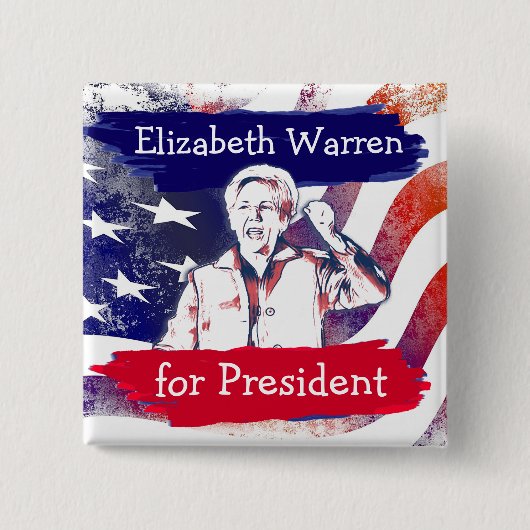 Elizabeth Warren für die Präsidentschaftswahl 2020 Button (Vorderseite)