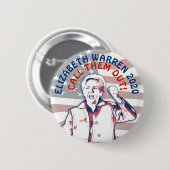 Elizabeth Warren für die Präsidentschaftswahl 2020 Button (Vorne & Hinten)