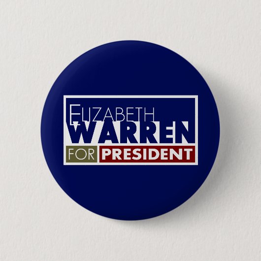 Elizabeth Warren für Präsident V1 Button (Vorderseite)