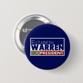 Elizabeth Warren für Präsident V1 Button (Vorne & Hinten)