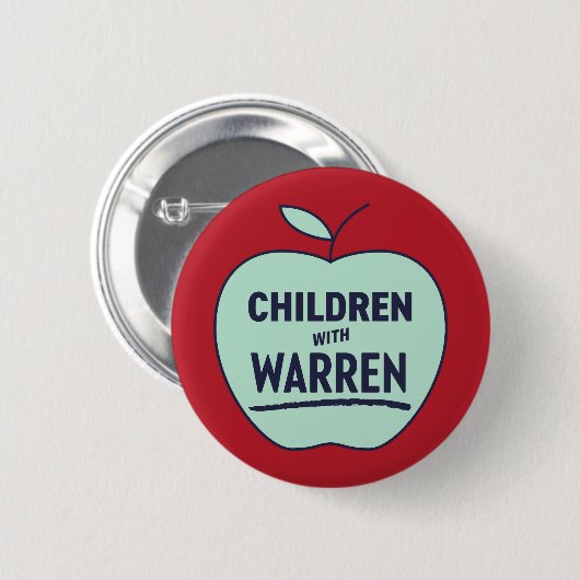 Elizabeth Warren - Kinder mit Warren-Button Button (Vorne & Hinten)