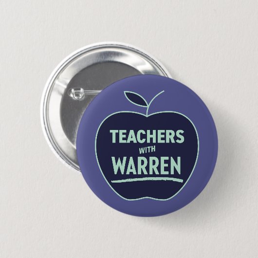 Elizabeth Warren - Lehrer mit Warren-Taste Button (Vorne & Hinten)