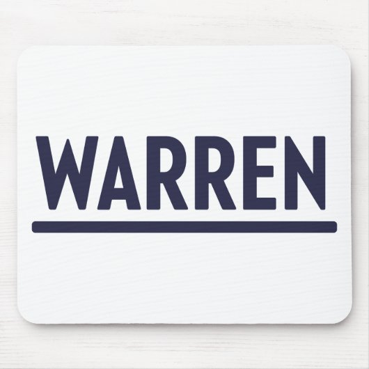 Elizabeth Warren Logo für den Präsidentschaftswahl Mousepad (Vorne)