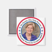Elizabeth Warren Magnet (Vorderseite/Rückseite)