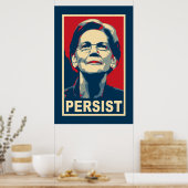 Elizabeth Warren Persist Poster (Küche)