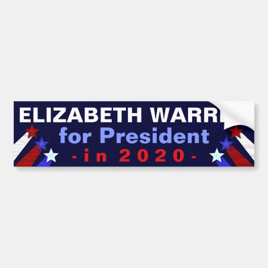Elizabeth Warren Präsident 2020 Demokrat Autoaufkleber (Vorne)