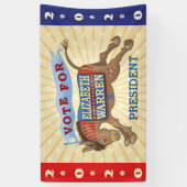 Elizabeth Warren Präsident 2020 Demokrat Donkey Banner (Vertikal)
