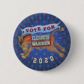 Elizabeth Warren Präsident 2020 Demokrat Donkey Button (Vorderseite)