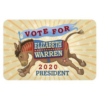 Elizabeth Warren Präsident 2020 Demokrat Donkey Magnet